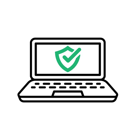Laptop with checkmark